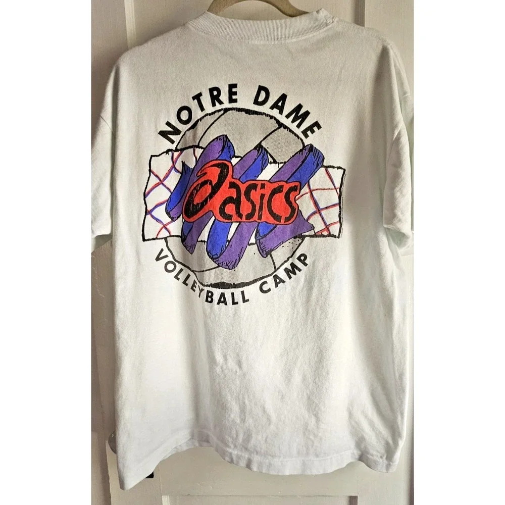 Vintage ASICS NORTRE DAME VOLLEYBALL CAMP MEN‎ SZ XL